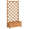 vidaXL Jardinière avec treillis marron bois massif de sapin