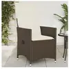 vidaXL Chaise inclinable de jardin avec coussins marron résine tressée