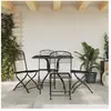 vidaXL Ensemble à manger de jardin 5 pcs anthracite métal maille
