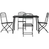 vidaXL Ensemble à manger de jardin 5 pcs anthracite métal maille