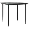vidaXL Ensemble de bistro 3 pcs et coussins gris clair résine tressée