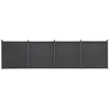 vidaXL Ensemble de panneaux de clôture gris 699x186 cm WPC
