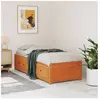 vidaXL Lit de jour cire marron 90x190 cm bois de pin massif
