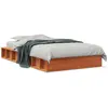 vidaXL Cadre de lit cire marron 100x200 cm bois de pin massif