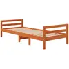 vidaXL Cadre de lit sans matelas cire marron 90x200 cm bois pin massif