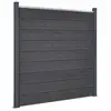 vidaXL Ensemble de panneaux de clôture gris 180x186 cm WPC