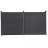 vidaXL Ensemble de panneaux de clôture gris 353x186 cm WPC