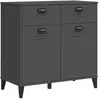 vidaXL Vidaxl Buffet Viken Gris Anthracite 80x40x80 Cm Bois D'ingénierie