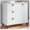 vidaXL Vidaxl Buffet Viken Blanc 80x40x80 Cm Bois D'ingénierie