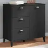 vidaXL Vidaxl Buffet Viken Noir 80x40x80 Cm Bois D'ingénierie