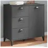 vidaXL Vidaxl Buffet Viken Gris Anthracite 80x40x80 Cm Bois D'ingénierie