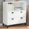 vidaXL Vidaxl Bibliothèque Viken Blanc 80x40x90 Cm Bois D'ingénierie