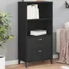 Vidaxl - Bibliothèque viken noir 60x35x123 cm bois massif de pin Noir