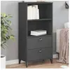 Vidaxl bibliothèque viken gris anthracite 60x35x123 cm bois ingénierie