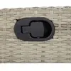 vidaXL Ensemble à manger de jardin 3pcs coussins gris clair poly rotin