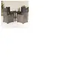 vidaXL Ensemble à manger de jardin 5 pcs coussins gris résine tressée