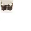 vidaXL Ensemble à manger de jardin 5 pcs et coussins marron poly rotin