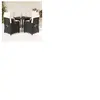 VIDAXL Ensemble à Manger de Jardin avec Coussins 5 pcs, Table et Chaises avec Dossier Réglable, Meubles d'Extérieur, Moderne, Noir Résine Tressée
