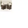 vidaXL Ensemble à manger de jardin 5 pcs et coussins marron poly rotin