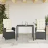 vidaXL Ensemble à manger de jardin avec coussins 3 pcs Noir