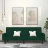 vidaXL Canapé-lit à 2 places vert foncé velours