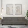 vidaXL Canapé-lit à 2 places avec deux oreillers Gris foncé Velours
