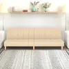 vidaXL Canapé-lit à 2 places crème tissu