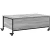 vidaXL Table basse avec roulettes sonoma gris bois d'ingénierie