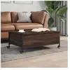 vidaXL Table basse avec roulettes chêne marron bois d'ingénierie