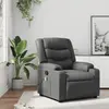 vidaXL Fauteuil de massage inclinable Gris Similicuir