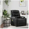 vidaXL Fauteuil de massage inclinable Noir Similicuir