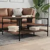 vidaXL Table basse chêne marron 100x100x48,5 cm bois d'ingénierie