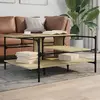 vidaXL Table basse chêne sonoma 100x100x48,5 cm bois d'ingénierie