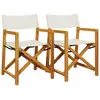 vidaXL Chaises de jardin pliables lot de 2 blanc crème tissu