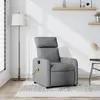 vidaXL Fauteuil de massage inclinable Gris clair Tissu