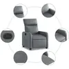 vidaXL Fauteuil inclinable Gris Similicuir