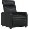 vidaXL Fauteuil inclinable Noir Similicuir