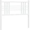 vidaXL Tête de lit métal blanc 100 cm