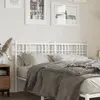 vidaXL Tête de lit métal blanc 160 cm