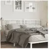 vidaXL Tête de lit métal blanc 180 cm
