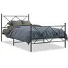 Vidaxl cadre de lit métal sans matelas avec pied de lit noir 107x203cm