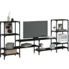vidaXL Meuble TV noir 206,5x28,5x95 cm Bois d'ingénierie