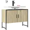 vidaXL Armoire lavabo de salle de bain chêne sonoma bois d'ingénierie