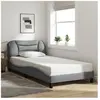 vidaXL Cadre de lit avec tête de lit Gris clair 100x200 cm Tissu