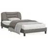vidaXL Cadre de lit avec tête de lit Taupe 100x200 cm Tissu