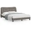 vidaXL Cadre de lit avec tête de lit Taupe 120x200 cm Tissu