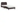 vidaXL Lit avec matelas marron foncé 90x190 cm tissu