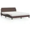 vidaXL Lit avec matelas marron 160x200 cm similicuir