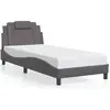 vidaXL Cadre de lit avec tête de lit Gris 80x200 cm Similicuir