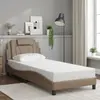 vidaXL Cadre de lit avec tête de lit Cappuccino 80x200 cm Similicuir